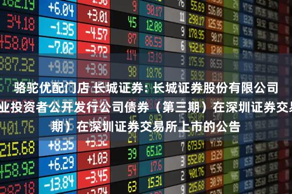 骆驼优配门店 长城证券: 长城证券股份有限公司2025年面向专业投资者公开发行公司债券（第三期）在深圳证券交易所上市的公告
