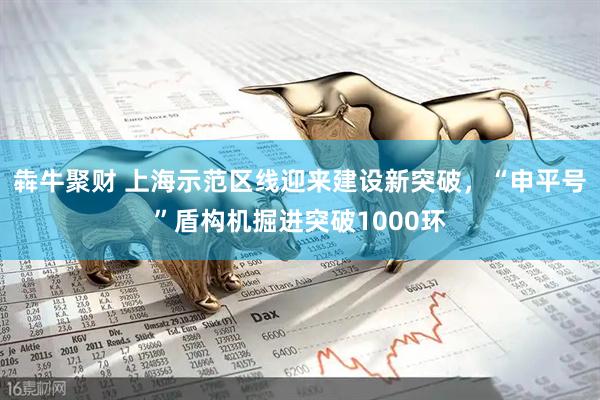 犇牛聚财 上海示范区线迎来建设新突破，“申平号”盾构机掘进突破1000环